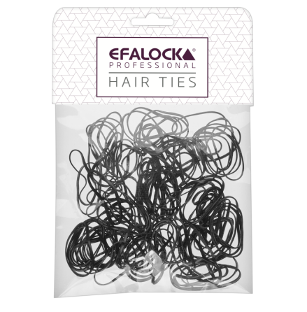 Efalock Gummiband Svart Small 100st/frp