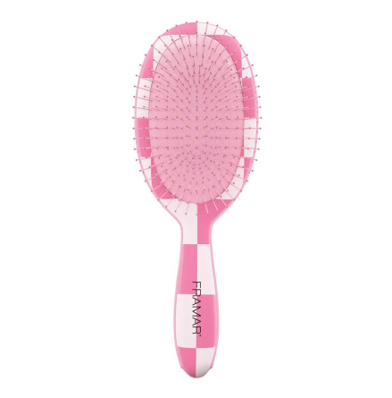 Framar Detangle Brush Checked Out Pink