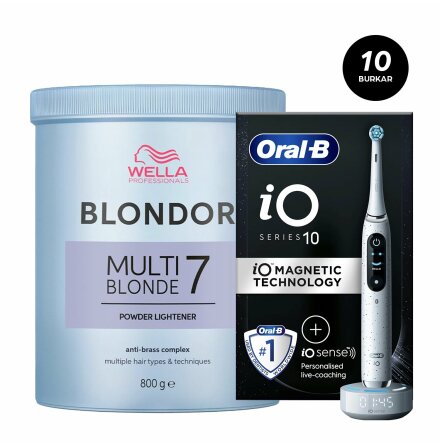 Wella Blondor 10st x 800g + Oral-B iO 10 Eltandborste Vit