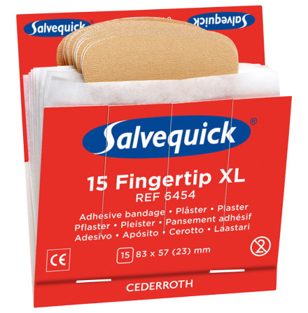 Pl�ster Salvequick Fingertopp XL Refill 6454 15st