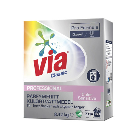 Tv�ttmedel Via Professional Color Plus Oparfymerad 8,32kg