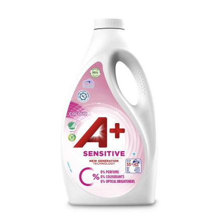 Tv�ttmedel A+ Color Sensitive Oparfymerad Flytande 2200ml