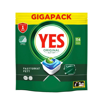 Maskindiskmedel YES Original Allt i Ett Tablett