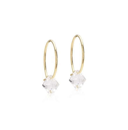GT Ear Ring 14 mm, Bicone 6 mm, Crystal