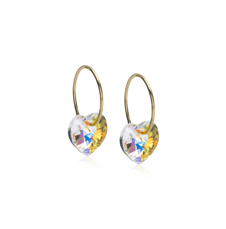 GT Ear Ring 14 mm, Heart 10 mm, Rainbow