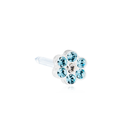 MP Daisy 5 mm, Aquamarine/Crystal 10-pack