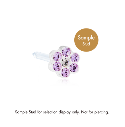 MP Stud Daisy 5 mm, Violet/Crystal