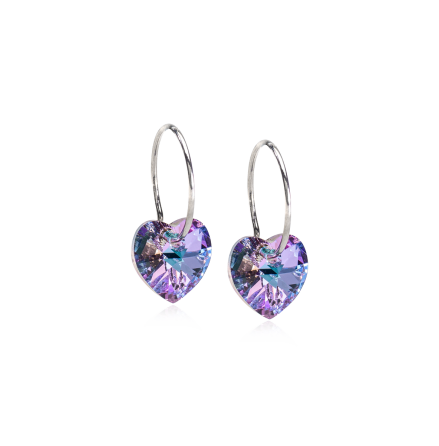 NT Ear Ring 14 mm, Heart 10 mm, Lilac
