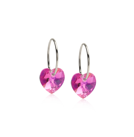 NT Ear Ring 14 mm, Heart 10 mm, Rose