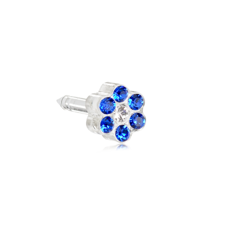 MP Daisy 5 mm, Sapphire/Crystal 10-pack