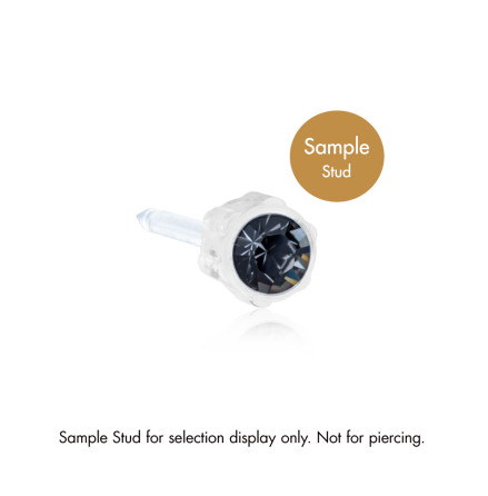 MP Stud Bezel 4 mm, Black diamond
