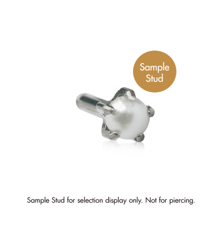 ST Stud Tiffany Pearl 4 mm, White