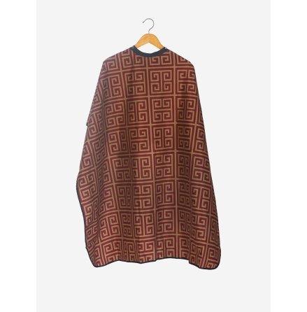 Red and Gold Milan Barber Cape
