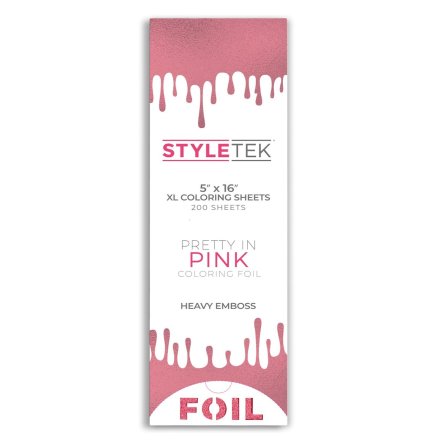 StyleTek XL Balayage Embossed 200 Flat Sheet - Pretty in Pink 40cm