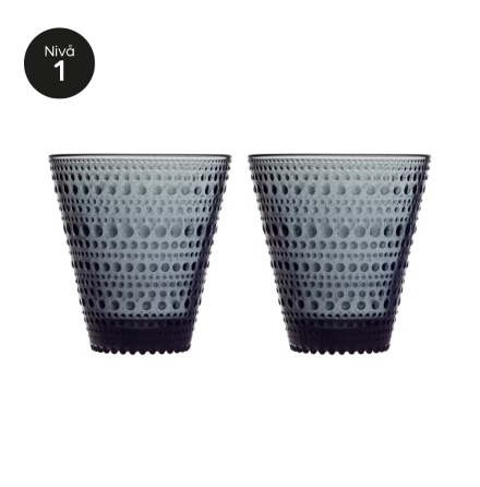 iittala Kastehelmi Dricksglas Mrkgr 30cl 2-pack